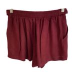 Ambiance Apparel High Waist Burgundy Shorts w/ Pockets WORN ONCE Size S Red Photo 3