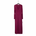 Michael Lauren NWT Revolve x Deep V-Neck Jersey Maxi Dress in BURGUNDY Photo 2