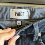 Paige Skyline Stretch Skinny Jeans Denim Twilight Black Dark Wash Size 25 Photo 4
