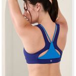 Athleta New M Flex Spacer Tipped Bra Deep Marine/Ultramarine Medium A-C … Photo 5