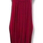 Alice + Olivia Size 4 Red Sleeveless Paperbag Pleated Jersey Mini Dress Photo 0