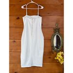 Lulus  Paulina White Bodycon Midi Dress Party Cocktail Fitted Sexy Wedding Size L Photo 3