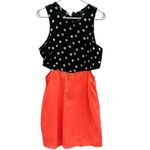 Hurley  Neon Polka Dot Cut Out Side Sleeveless Lightweight Zip Back Dress Large Photo 8