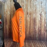Nautica Women Long Sleeve Rashguard Orange Logo UV Shirt Size L Photo 5