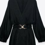 ZARA  Black Long Sleeve Dress with Belt Photo 1