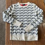 J.Crew Crewneck colorblock merino sweater in jacquard "Yes/No" Photo 1
