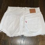 Levi's Levi White Distressed Denim Shorts Photo 1