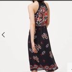 Loft Ann Taylor  Black Sunset Paisley Halter Dress Large Petite Boho Beach Y2K Photo 3