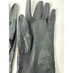 American Vintage Vintage Alexander's Silk black leather long Oprea gloves REAL KID FRANCE size 7 Photo 4