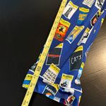 Colorful Playbill Print Pants Blue Size M Photo 1