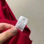 Talbots  Sweater Red Knit Cotton Stretch Turtle Neck Long Sleeve Pullover Sz XL Photo 6