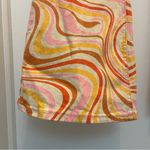 easel  Women’s Groovy Retro Swirl Stretch Cotton Bell Bottom Pull On Pants Size S Photo 3