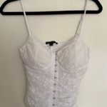 Moa Moa Elegant White Lace Corset Top Photo 0
