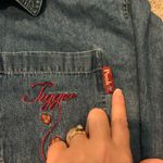Disney Pooh brand tigger embroidered denim button down size 26\28W 100% cotton Photo 4