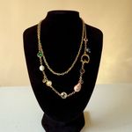 Guess  layered Gold Multi-Color Pendant Necklace Photo 0