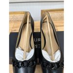 Naturalizer  Women's Dressy Becca Flat Black Leather 9 NIB Office Metallic Detail Photo 6