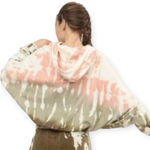 Young Fabulous and Broke Young Fabulous Broke | M/L | Raissa Tie-Dye Pink/Sage Snap Sleeve Slouchy Hoodie Photo 2