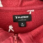 Playboy by PacSun Double Zip Cabin Hoodie Red size medium Photo 8