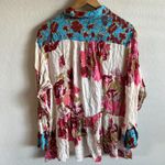 Free People  Floral Button Down Shirt - Pink, Blue, Cream Photo 1