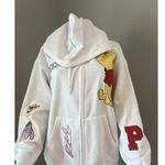 Disney Winnie The Pooh Women's Full Zip Sweatshirt Hoodie XL White NWT #33 Photo 4