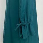 Banana Republic Long Sleeve Shift Dress with Tie Sleeve Cuffs Green Size 8 Photo 6
