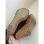 Nine West CLEARANCE Women's  Black Crochet Wedge Cork‎ Heels Size 7.5M GUC Photo 8