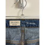 Anthropologie  Pilcro Shorts Womens 31 Blue High-Rise Raw Hem Button Jean Denim Photo 2