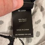 Ali Miles Black White Abstract Dot Grid Crinkle Tunic Top Women’s Large Photo 2