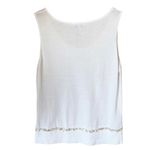 ESCADA SPORT Knit Tank White Sequins Trim Cotton Scoop Neck Sleeveless Medium Photo 5