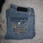 Rue 21 TwentyOne 7/8 Short Black Bling Pockets Jeans Photo 1