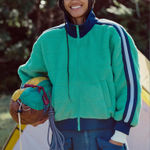 Free People Free Movement Fleecy Sherpa Scrunchy Pippa Jacket Green Size M Photo 0