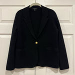 J.Crew  Camille Shrunken Sweater-Blazer Black Knit Womens Size Small Photo 0