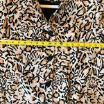 Dennis Basso Printed Twill Button Front Jacket - Leopard Print - Size S Photo 10