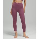 Lululemon InStill Purple Pink Mid Rise Cropped Yoga Athletic Leggings Pants Sz 4 Photo 3