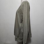Aerie Downtime Textured Oversized V Neck Loungr Sweatshirt Olive M Photo 2