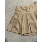 Tamifly Pleated Tennis Skirt Skort Womens Size L Beige Khaki Stretch Waist Zip Tan Size L Photo 1
