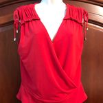 Catherine Malandrino Catherine Mallandrino Red Sleeveless Top Photo 1