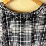 Free People NWT Size Large Embroidered Plaid Flannel Mini Dress Pockets Grunge Photo 9