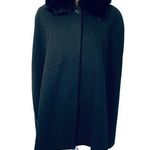 Loft NEW Ann Taylor Wool Blend Black Cape Jacket Size Medium NWT Photo 0