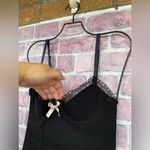 ERES black lace trimmed body suit size 36B Black Photo 2