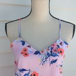 Candie's  Reversible Floral and Pink Racerback Thin Strap Tank Top Photo 2