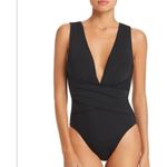 Trina Turk New.  black wrap one piece. Size 4. Retails $152 Photo 2