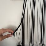 Storia  sleeveless side tie high low maxi dress white black stripes size small Photo 8