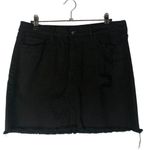 Vervet by Flying Monkey Black Distressed Denim Mini Skirt 28 Size 6 Photo 0