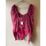 Free People Intimately Brunch Date Red Floral Bodysuit Size XS NWT Photo 1