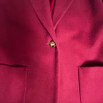 Lands End Vintage Wool Cashmere Blazer Jacket Burgundy Women's Size 8 Petite‎ Photo 2