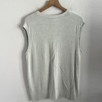 ZARA  Soft Sweater Vest Longline Button Front Viscose Blend Neutral Gray Hue M Photo 1