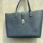 Michael Kors  Navy Blue Karson Large Carry All Leather  Tote Photo 2
