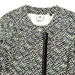 CAbi  Size XS Jacket Brown Black Abstract Off Center Full Zip Long Sleeve Pockets Photo 2