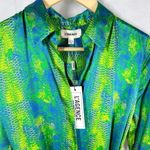 L'Agence L’AGENCE Madison Shirt Mini Silk Satin Dress size XS Amazon Green Photo 4